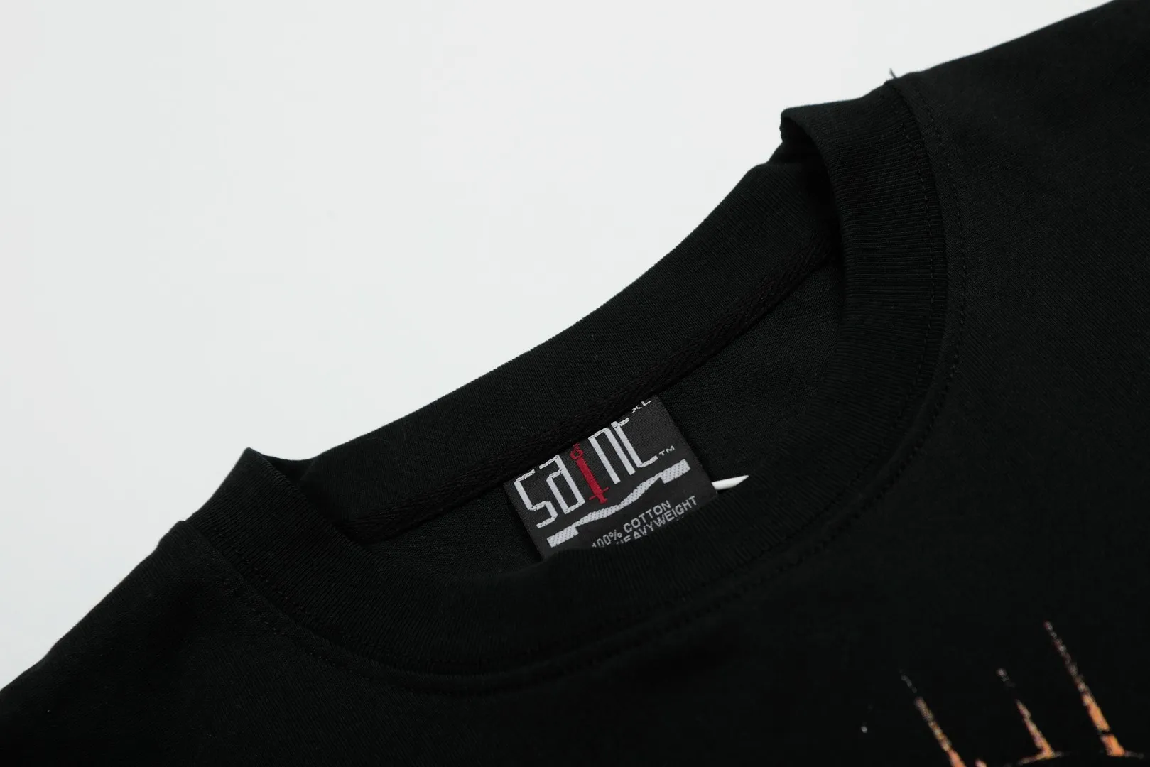 SAINT vintage American trendy special version one-piece short-sleeved T-shirt Wholesale price: 118 Size: M L XL Style number: 2152 Color: black